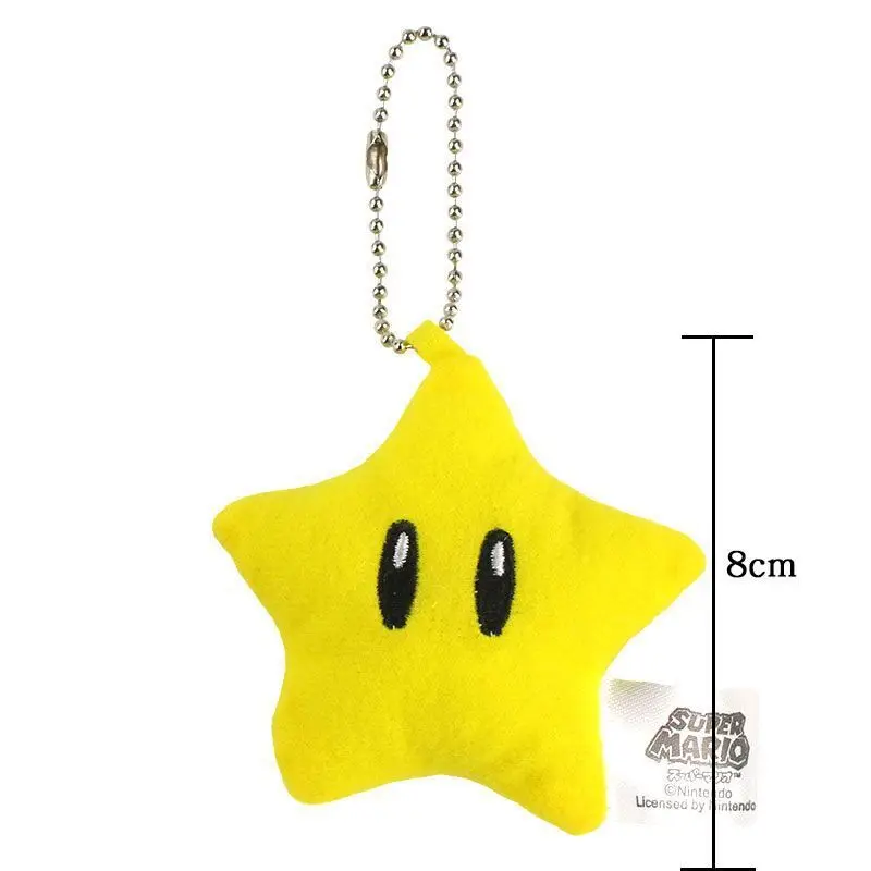 

TAKARA TOMY Super Mario Bros. Wonder Yellow Star Pendant 3 inches Cartoon Game Key Chain Stuffed Animal Bag Ornament