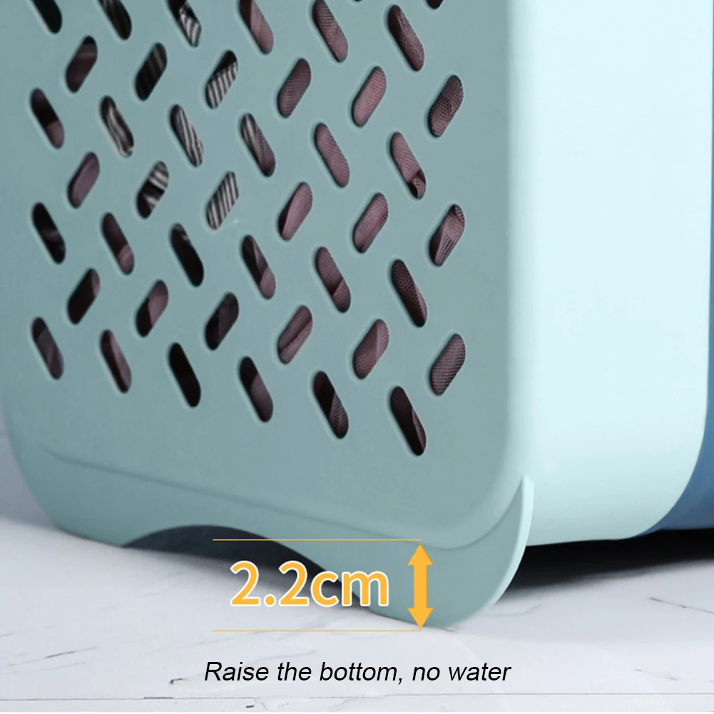 سلة غسيل للملابس القذرة ، حقيبة قابلة للطي ، حقيبة داخلية قابلة للفصل مع غطاء ، مقابض من الخيزران ، حاوية الحمام ، 100L #4