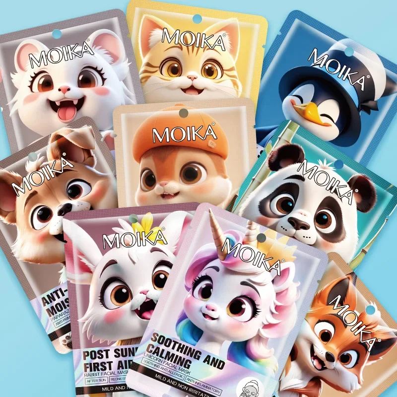 Cartoon Animal  Repair and Brightenthe Skin Anti Premature Aging Hydrating, Moisturizing and Controlling Oil Firming Mask