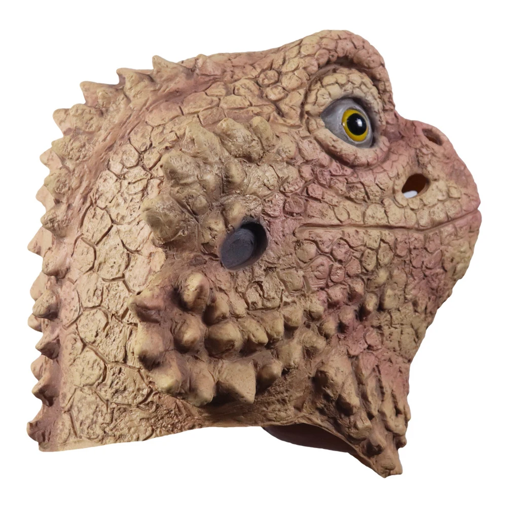 

1pc Lifelike Lizard Animal Head Halloween Carnival Costume Party Face Mask Latex Animal Head Mask For Kids Adults Funny Gift
