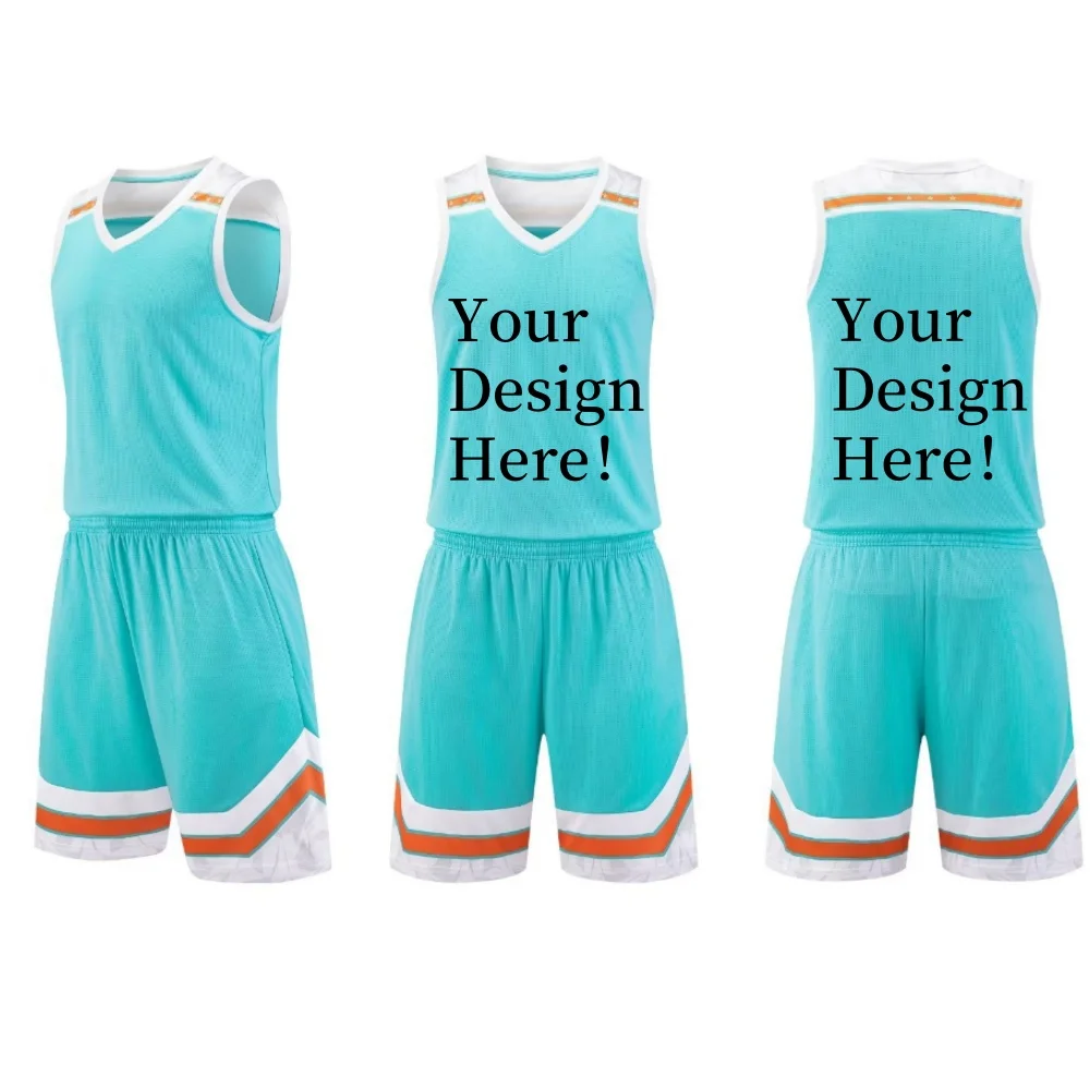 Customize Logo Basketball Jerseys And Print Your Logo Image On Comfortable Basketball Sets