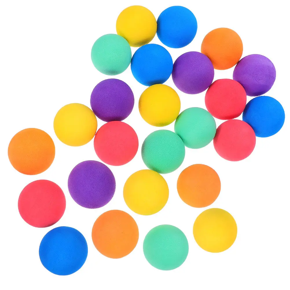 

25Pcs Kids Eva Sponge Balls Soft Colorful Bouncy Sports Balls Indoor Outdoor Play Playground Bulk Pack Sponge Ball