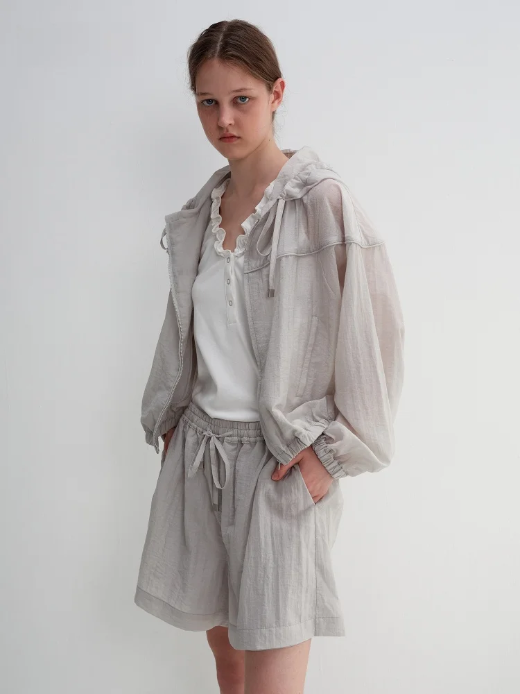 

Легкая дышащая текстура Свободная спортивная молния Повседневная верхняя одежда Jaet M per Lyn Sli Свободный крой Long Sve