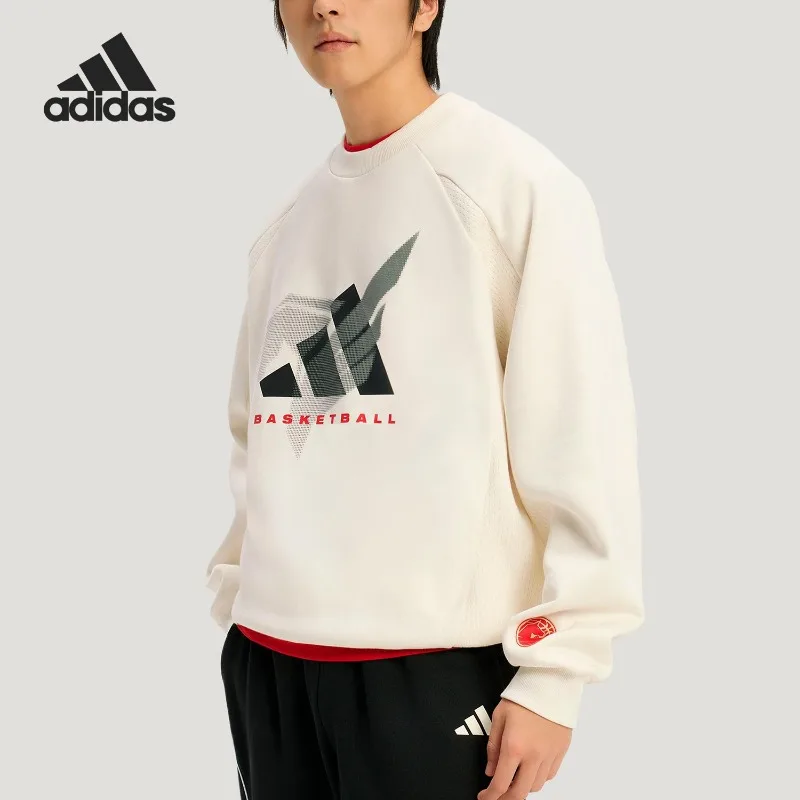 Adidas Autumn and Winter Men's Sports Fleece Basketball Knitted Sweater Pullover KT0625