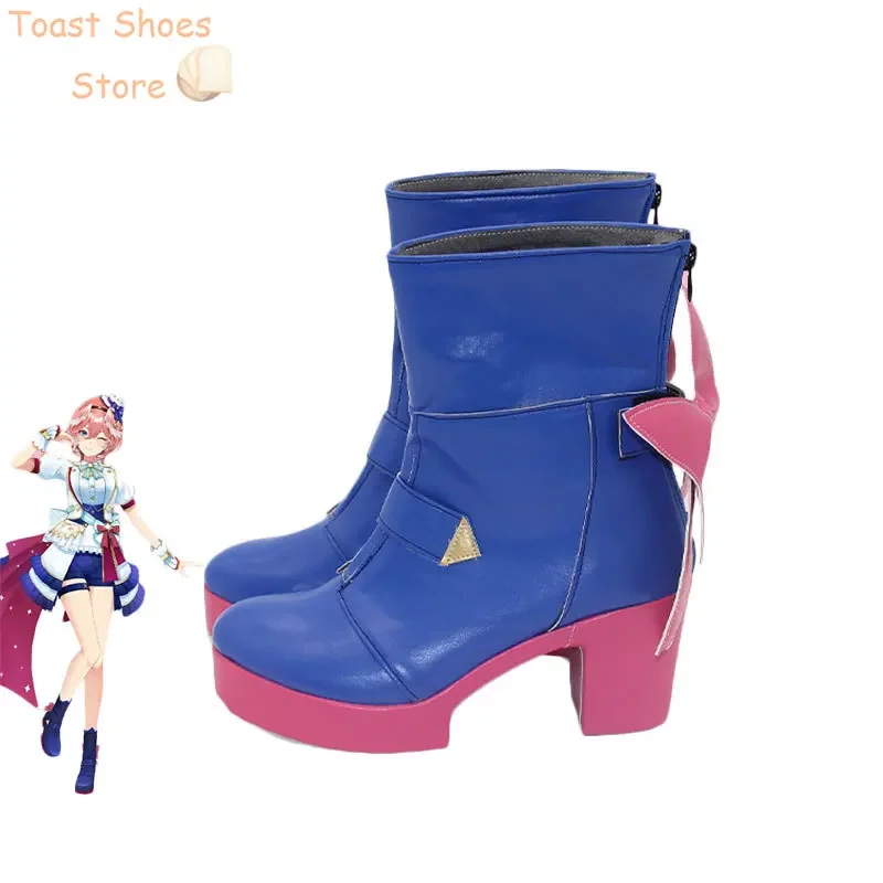 Takane Lui Cosplay Shoes PU Leather Shoes Halloween Carnival Boots Vtuber Cosplay Prop Costume Prop