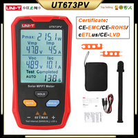 UNI-T UT673PV Solar Panel Tester Solar MPPT Meter Maximum Photovoltaic Power Pmax Vmp Lmp Voc Lsc PV Solar Panel Multimeter