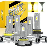 BMTxms 2PC Canbus PSX24W H16 H27 880 881 LED Fog Light Bulbs H11 H8 9006 HB4 9145 H10 9005 HB3 LED CSP DRL Car Lamp White Yellow