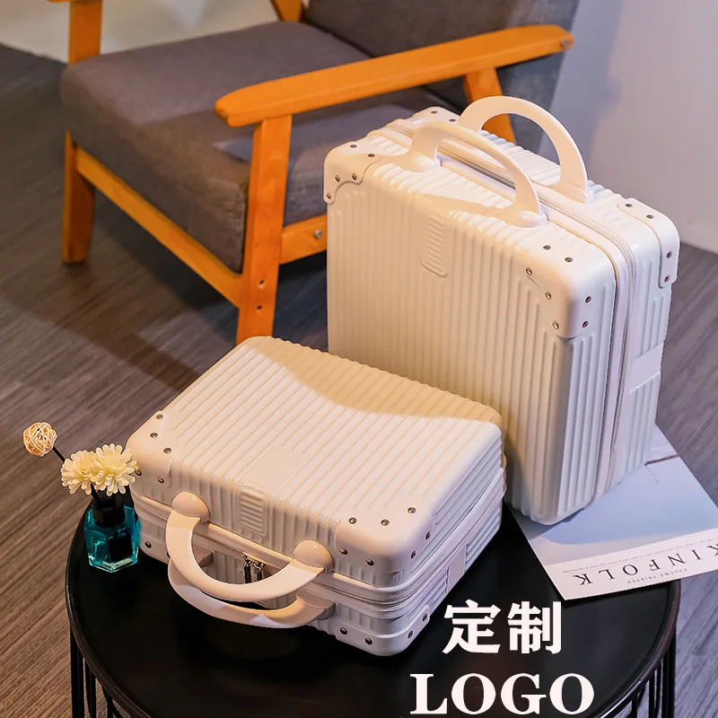 Women Mini Suitcase For Travel Makeup Box 14 16 Inch Hand Gift Small Wedding Bag Girl Cosmetic Box Rolling Luggage Dropshipping