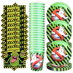 60pcs/lot Ghost Catching Theme Boys Favors Cups Plates Napkins Birthday Party Dishes Tableware Set Decorate Events Supplies