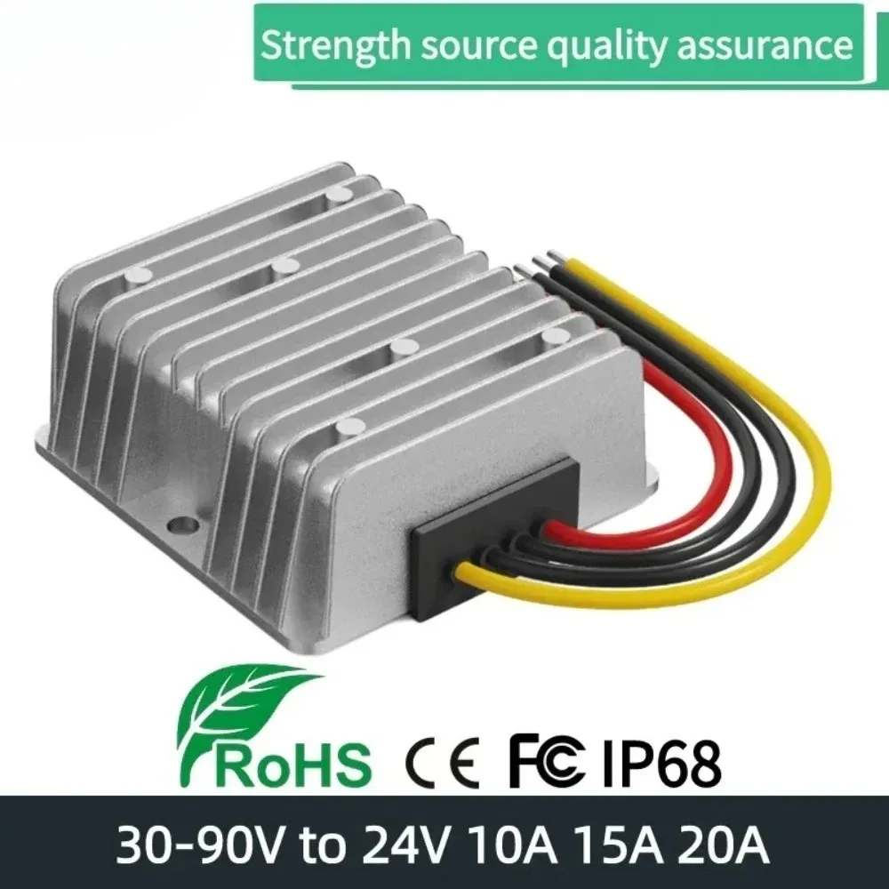 30-90V 36V 48V 36v to 24V 20A 480W Step-down DC Converter 60V 48V-24V 20A Voltage Regulator Buck Car Truck Boat Power Supply