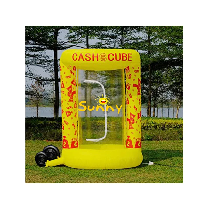 Booth Money Grabbing Game Inflatable Money Flying Machine For Event