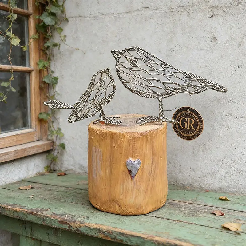 

Деревянный садовый декор в стиле ретро, железная фигурка птицы, статуэтки птиц, украшение для сада, террасы, балкона, рабочего стола, декор для дома и сада, уличный декор