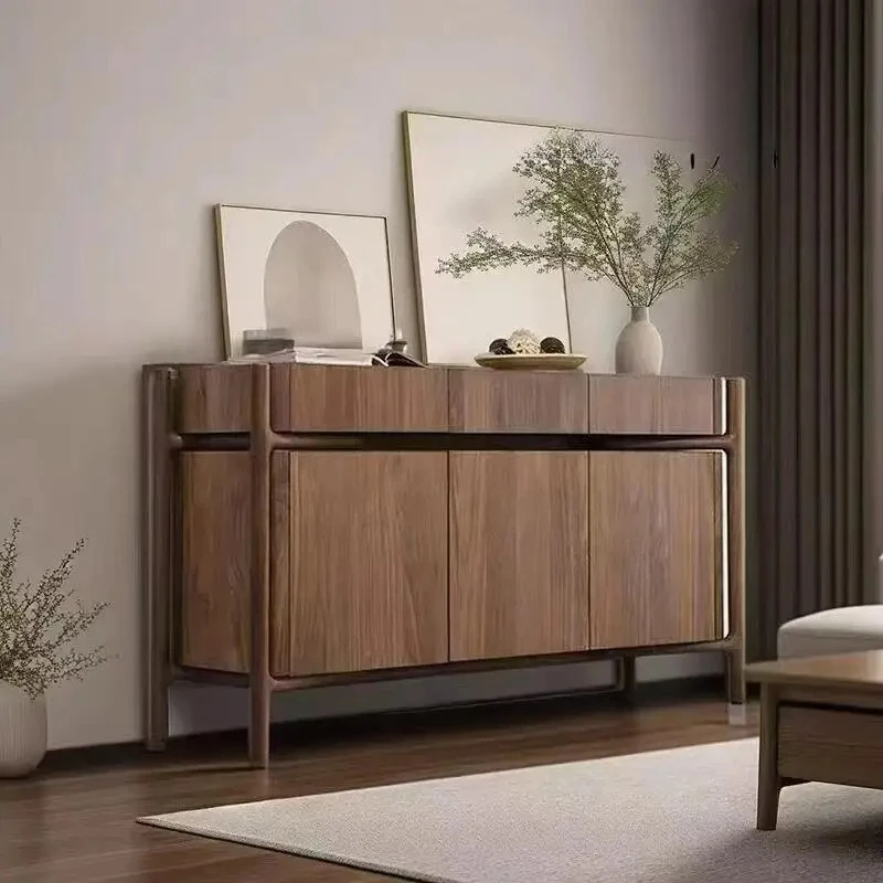 

Итальянский светлый роскошный шкаф для крыльца из цельного дерева, прихожая, простой бытовой новый китайский ретро-столовой боковой шкаф