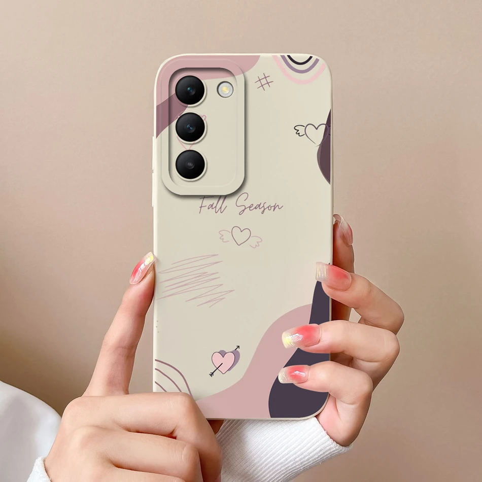 Для Vivo V30 Lite V30E V30SE чехол простой бабочка мягкий жидкий силиконовый защитный чехол для камеры задние чехлы для Vivo V30 Lite 4G 5G