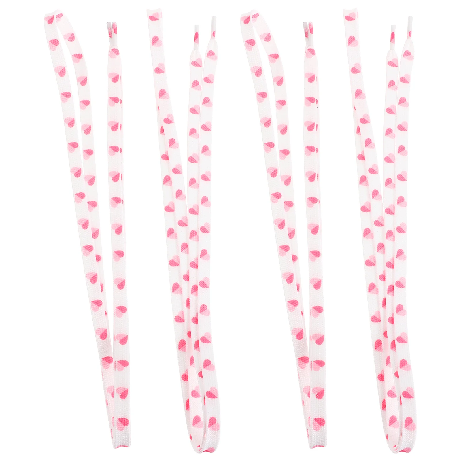 

1Pair Love Heart Shoelaces Fun Flat Decorative Laces for Sneakers Skate Shoes Running Footwear Vibrant Print Design Fashionable