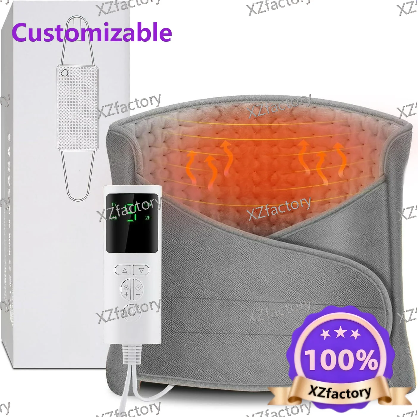 Factory Direct 2026 Top Rated Belt Heating Pad, Functional Hot Compress Waist Warm Body Blanket, Intelligent Temperature Control