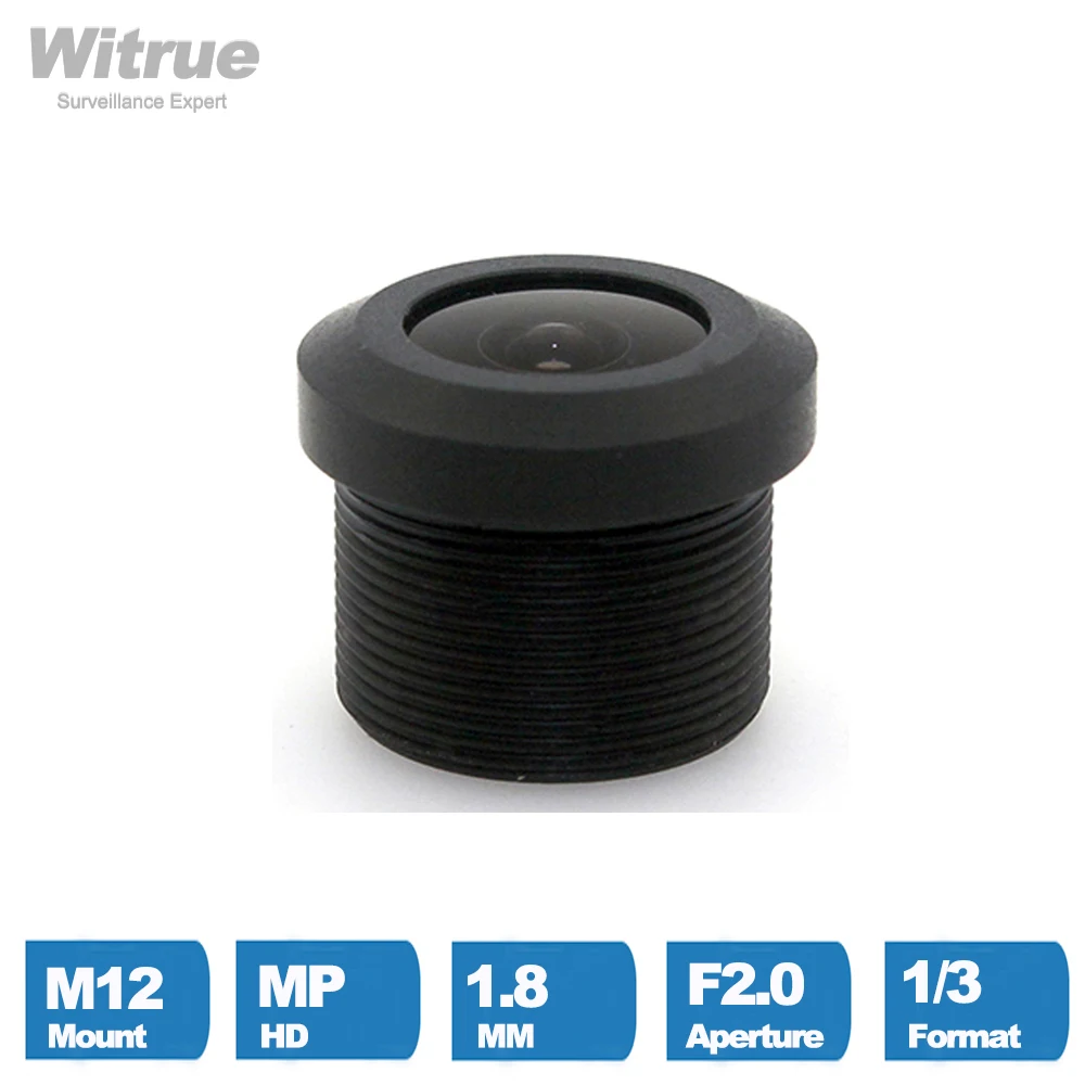 HD CCTV Lens 1.8mm M12*0.5 Mount 1/3 F2.0 160 Degree with 650nm IR Filter for Video Surveillance IP Camera