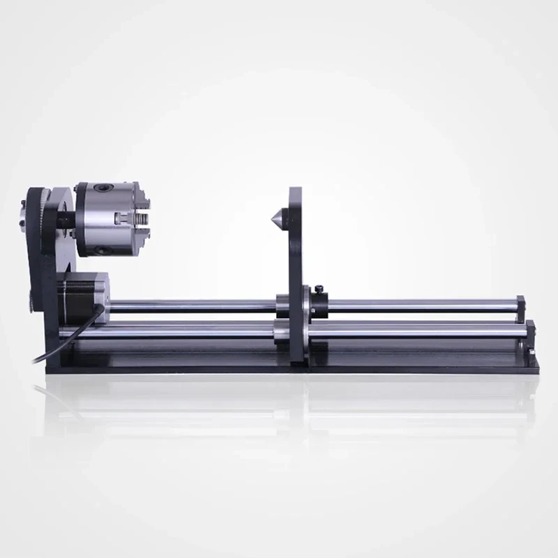 CNC Router Rotary Axis 80mm 3-Jaw Spiral Chuck CNC Router Axis Measuring for CO2 Laser Engraving Cutting Machine