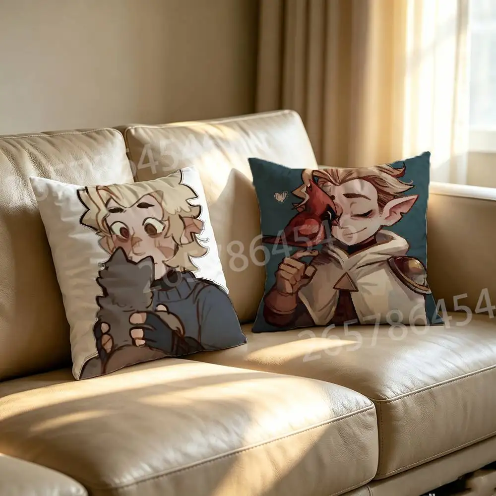 H-Hunter The O-Owl House Polyester Printed Pillow Cover Square 30 35 40 45 50 55 cm Soft for Sofa Bed Car Home Decor