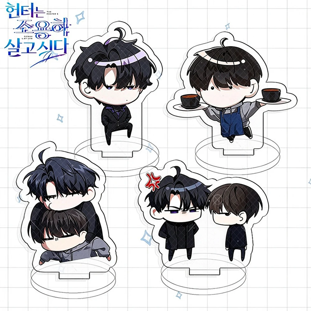 Manhwa The Hunter’s Gonna Lay Low Cha Eui-jae Lee Sa-young Cosplay Standing Plate Acrylic Stand Desktop Decoration Accessories