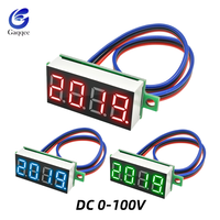 0.36 inch  4-digit Digital Voltmeter DC 0-100V 3-wire Voltage Tester Red Blue Green Display Voltmeter Easy Install