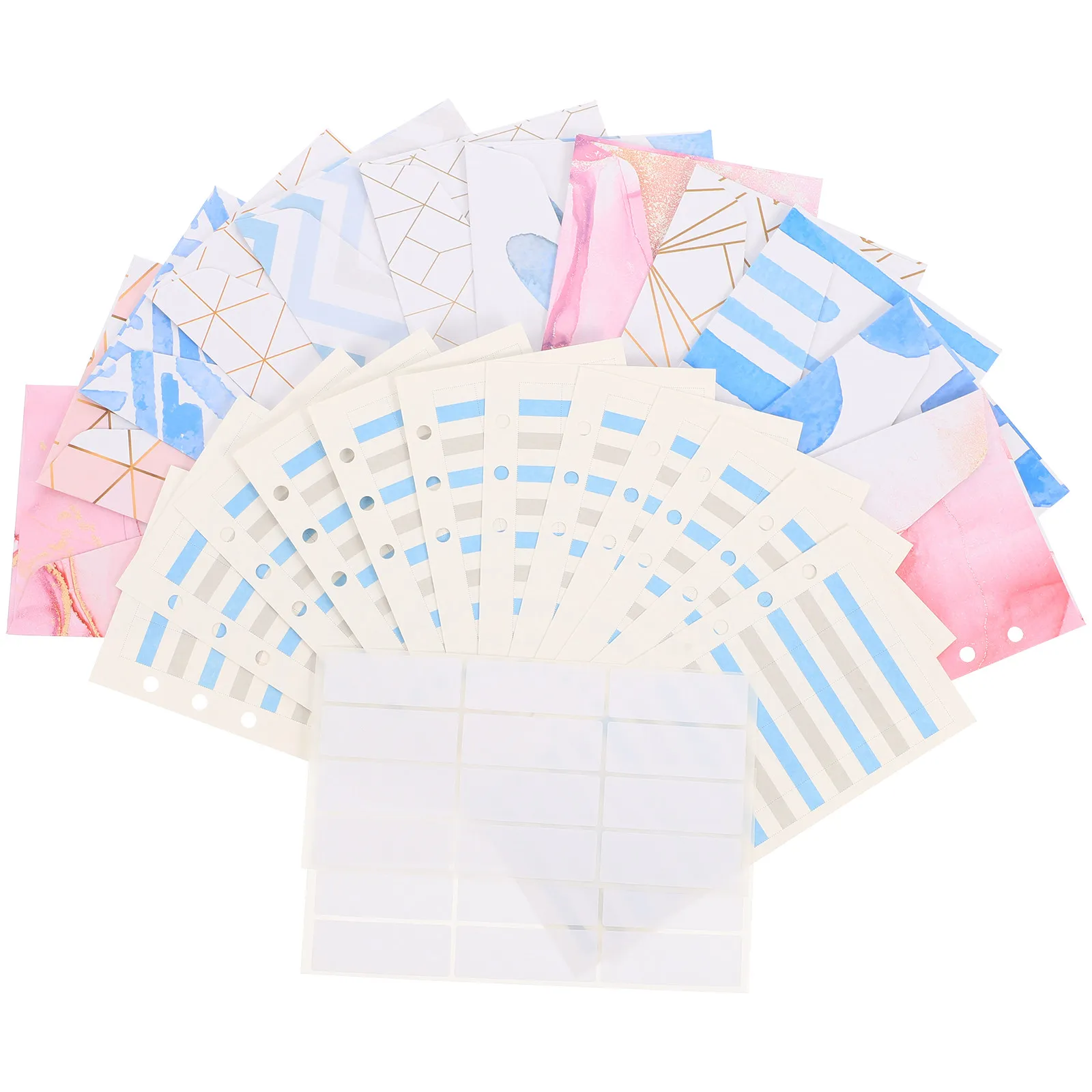 1Set Cash Envelopes Binder Budget System Decorative Loose-Leaf Money Envelopes Thick Paper Financial Independence Expense