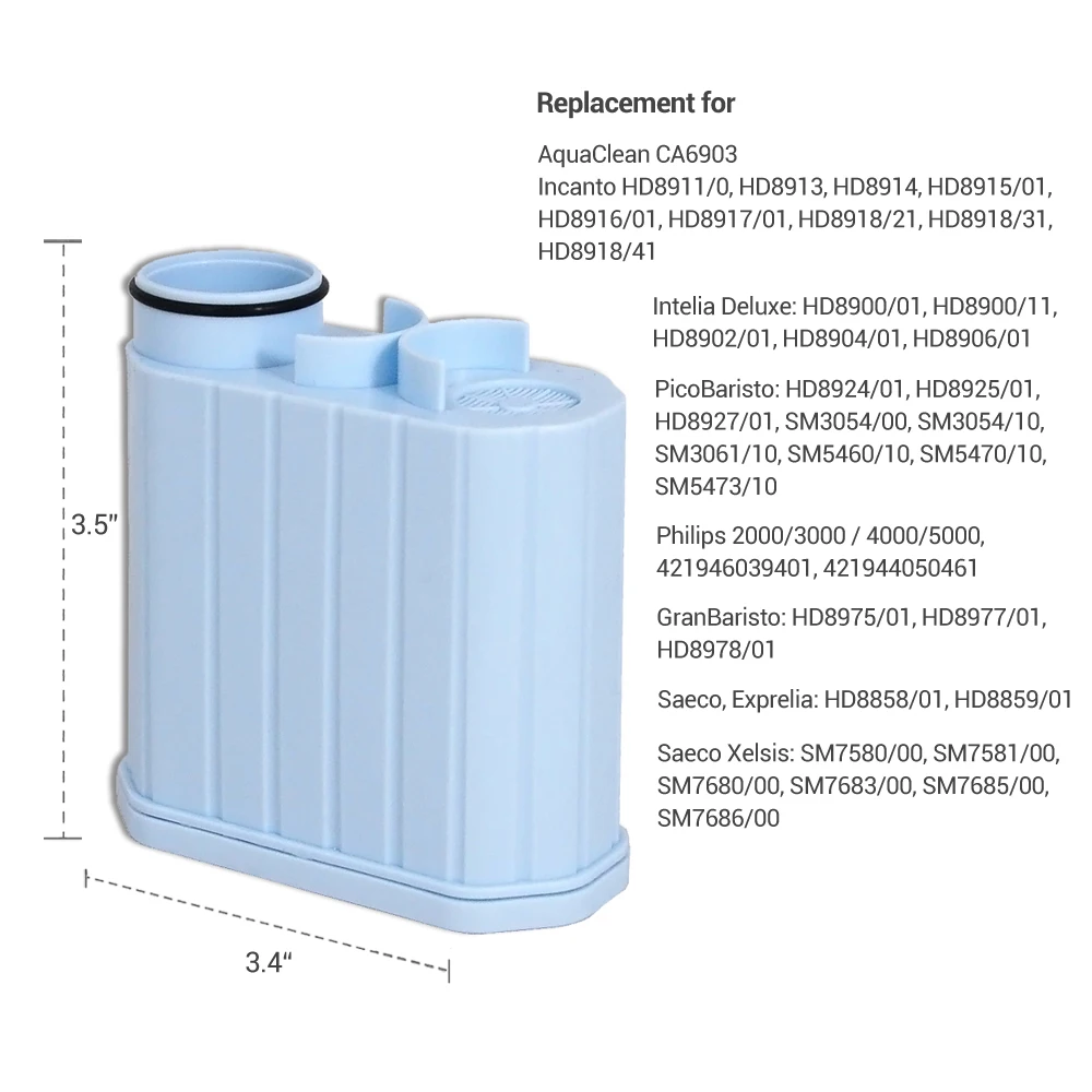 Reemplazo del filtro de agua de la máquina de café CMF009 para CA6903