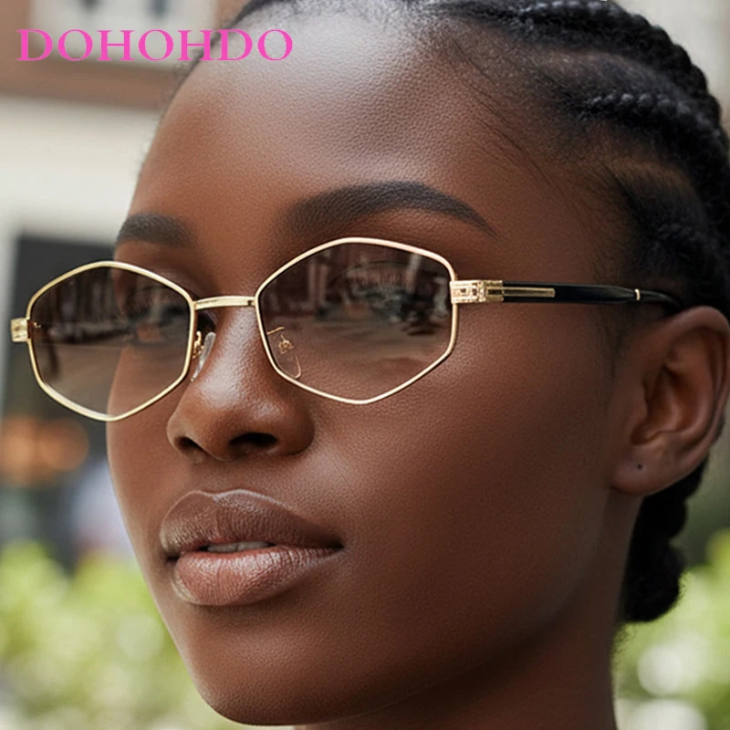 

Luxury Designer Metal Polygonal Women Sunglasses Trend Vintage Brand Sunglass Men Summer Traveling Shade Eyewear Unisex UV400