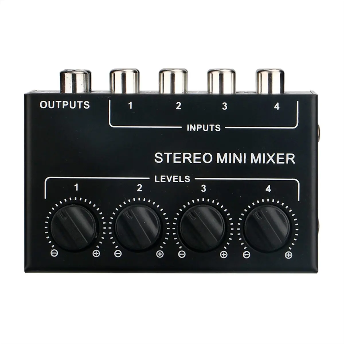 SWXF Mini 4 Channel Passive Mixer Compact Musical Instrument CD Player Computer Stereo Hub Mixer