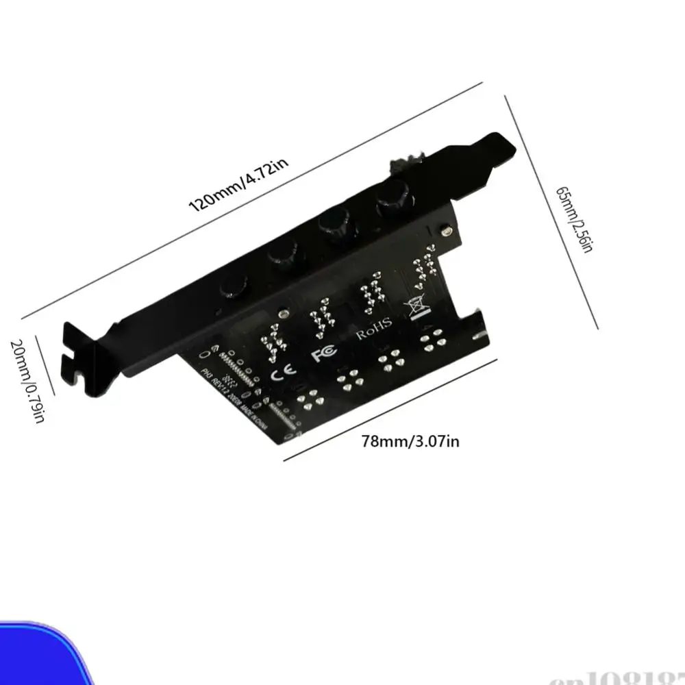 

Power Expansion Card Dual Channel Hard Drive PCI Expansion Card 4 Bit PCI Expansion Card with SATA Cable Power Control Switch