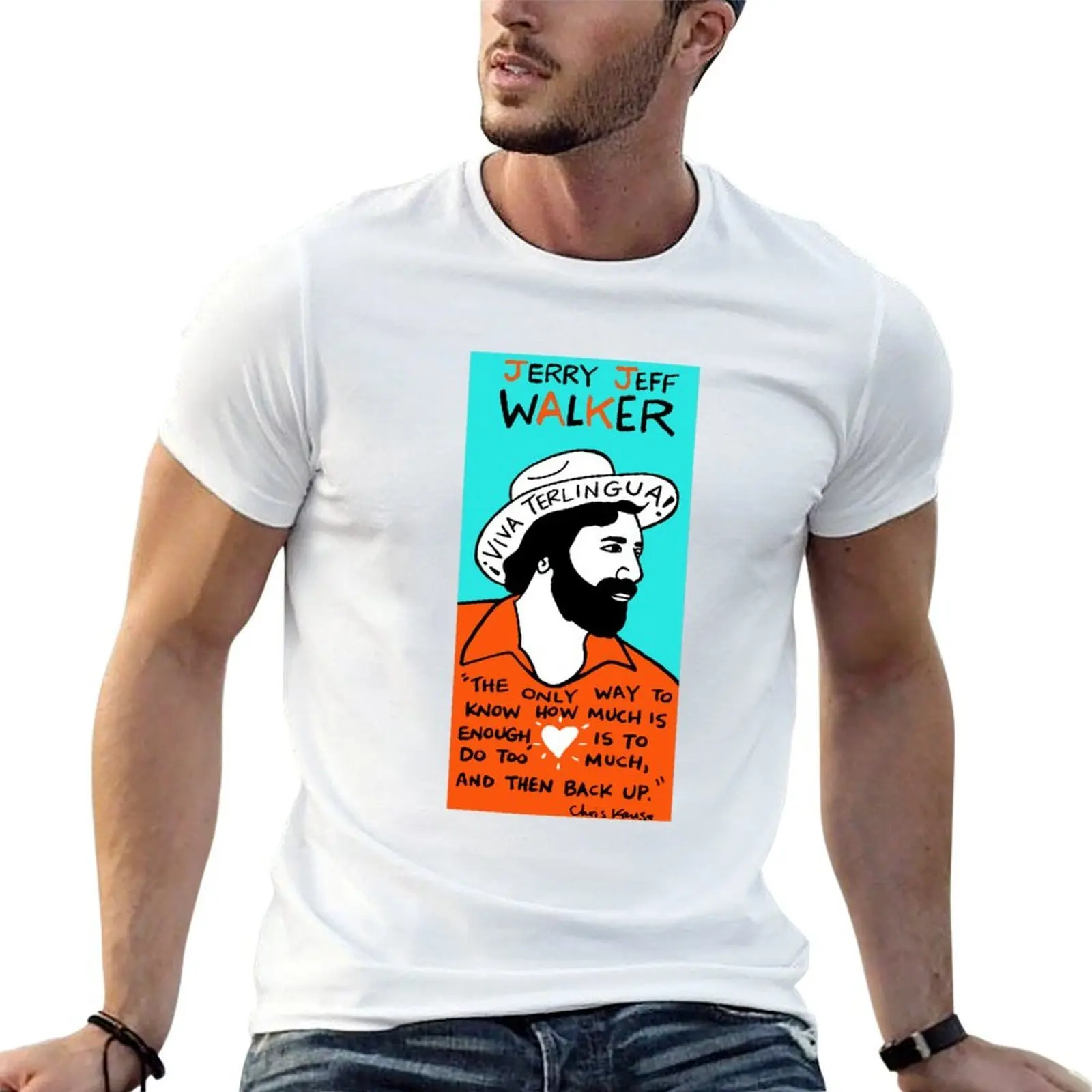 

Jeff Art for T-Shirt man shirt Pop cotton t printed shirts man t shirt casual man t Jerry Folk Walker