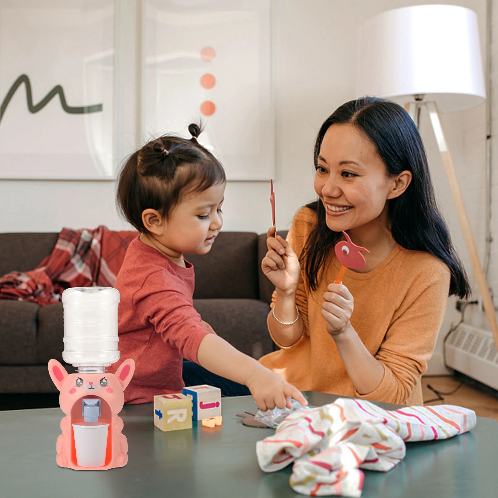 2 Buah Dispenser Air Mini Kartun Simulasi Air Mancur Dalam Ruangan Luar Ruangan Model Air Mancur Minum Menyenangkan untuk Bermain Edukasi Anak