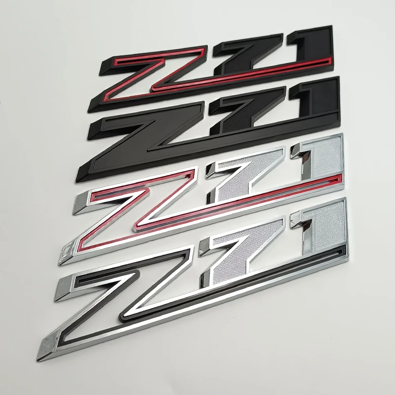 Emblema 3D ABS Cromado Negro Z71 para Tahoe, Colorado, Cheyenne, Chevy Silverado, Accesorios de Adhesivo Z71