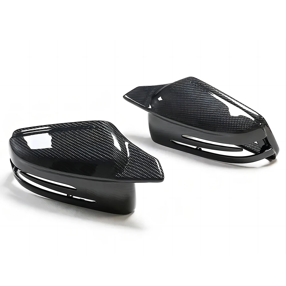 Replacement Rearview Side Mirror Covers Cap For Benzs X204 X156 W218 W117 GLK GLA CLS CLA Class M Style Carbon Fiber Shell