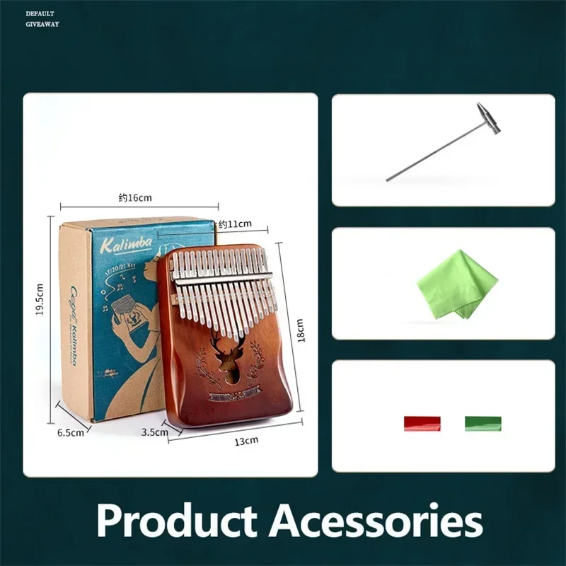 Thumb Piano Calimba Professional Tuned Portable Kalimba 17 Keys Beginner's Finger Piano Birthday Festival Relaxation Gift
