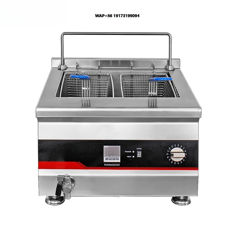 

Lestov 3500W Tabletop Fast Food Restaurant Induction Chicken Deep Frying Machine 220V for Chip Donut Snack