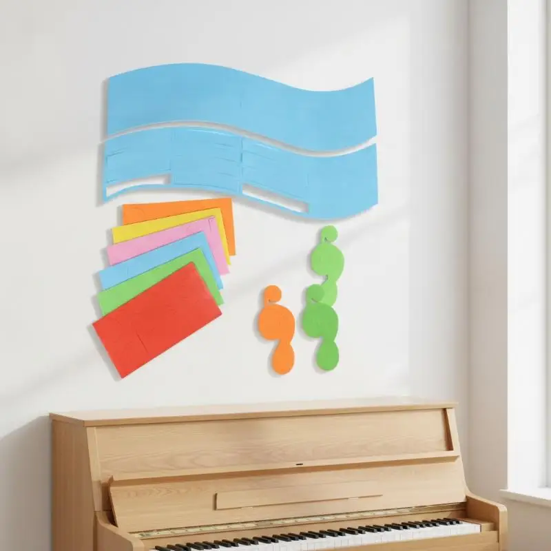 Colorful Music Staple Set Cute Teacher Stationery Supplies for Kids Music Corner Kindergarten Classroom Decor