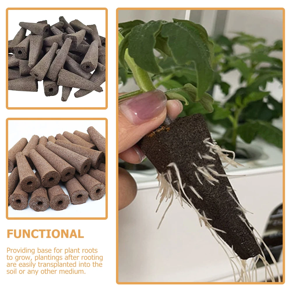 

10pcs Grow Sponges Hydroponic Seedling Blocks Soilless Cultivation Planting Sponges Cone Shape Gardening Tools Suitable