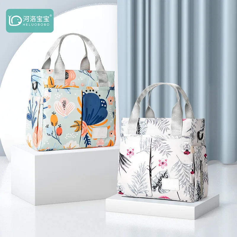 Fashionable Large Capacity Multi-Functional Mommy Bag Hot Sale Of The Season Stripe Pattern Oxford Cloth Single Shoulder Crossbo