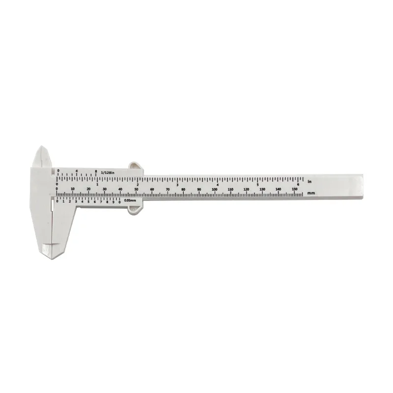 0–150/0–80 mm Kunststoff-Messschieber, Mini-Doppelskala, Lineale, Messlineal, Innentiefe, Durchmesser – Detail 5