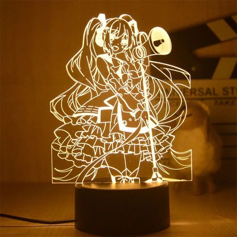 Hatsune Miku Night Light Cartoon LED Children\'s Bedroom Decoration Desktop Ornaments Kids Room Bedside Sleeping Lamp Gifts