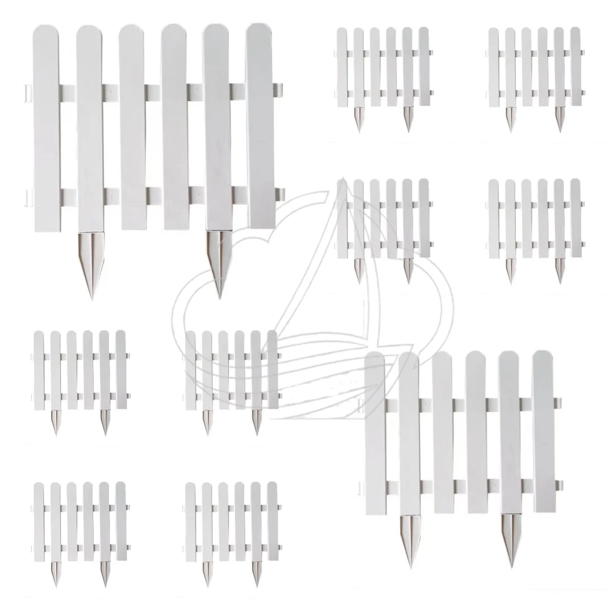 White Plastic Fence Panels 10Pcs Durable Garden Path Edging for Wedding Party Decor