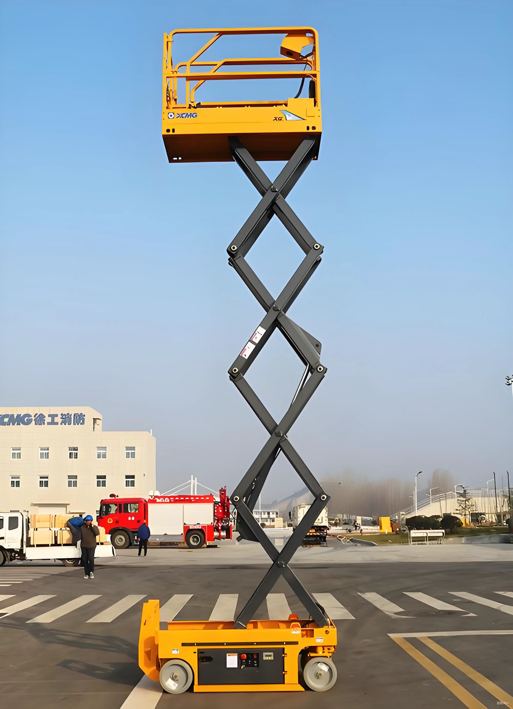 JCPT3225HRT Large Scissor Lifting Table Machine 32m Hybrid Aerial Working Platform
