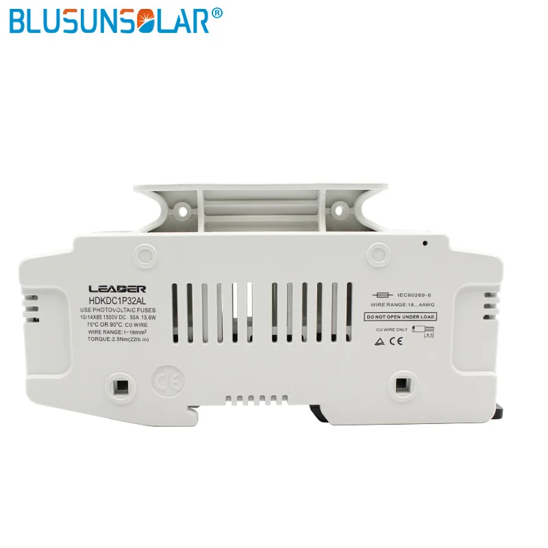 30A 1500 VDC PV Solar Fuse مع حامل - مكون أساسي لحماية النظام الشمسي