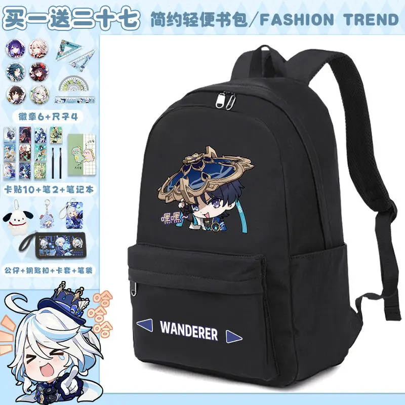 Anime One Piece Printed Backpack With Shoulder Bag Pengcil Case For Teenager Girl Boy Back To School Bookbag Schoolbag Gifts