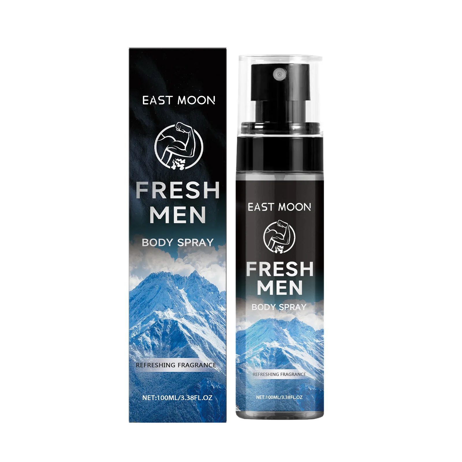 EAST MOON-Spray corporal hidratante para hombre, fragancia duradera, portátil, elegante, desodorante en aerosol fresco