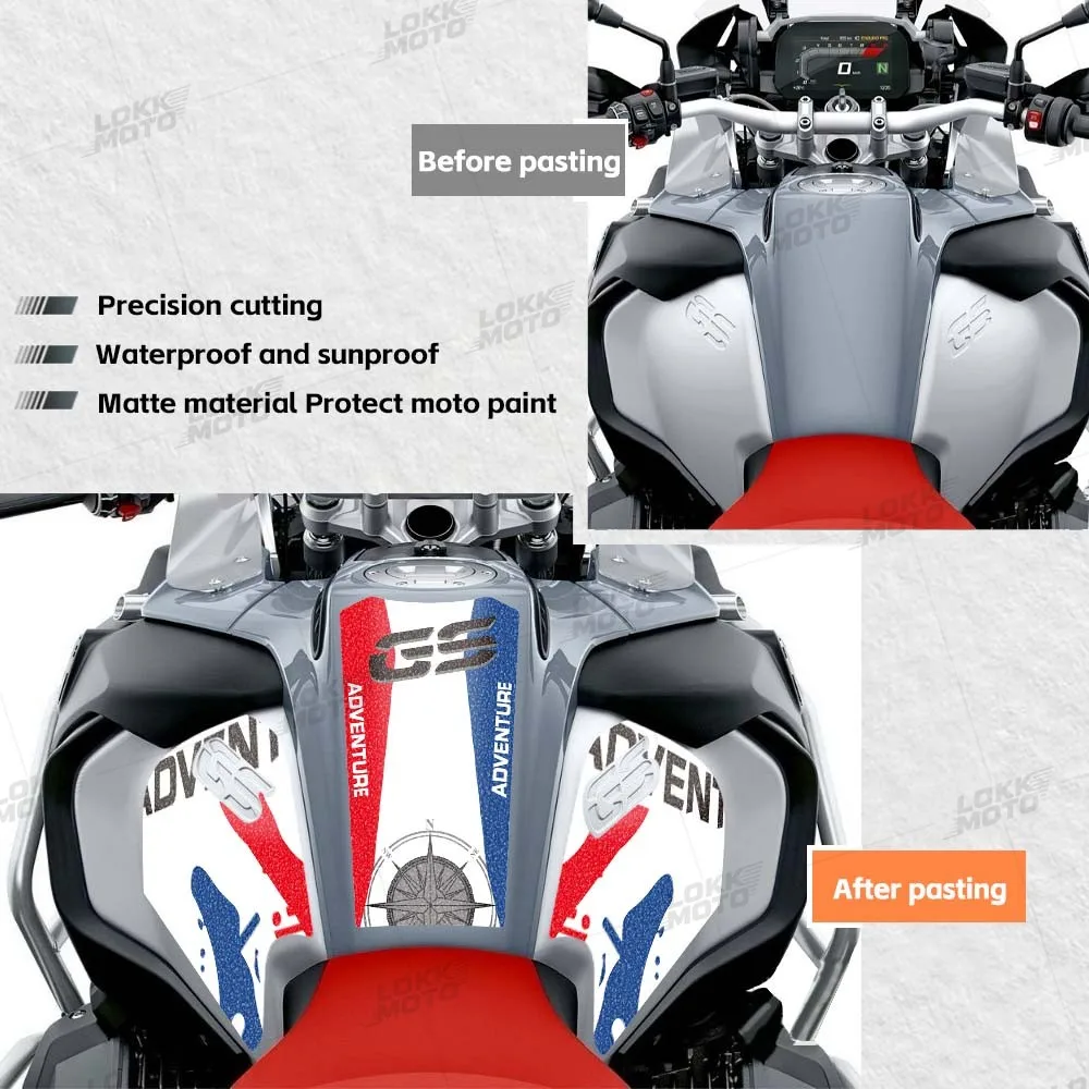 Motorcycle Tank Sticker Protection Set Thick Frosted Decals For R1250GS Adventure R1200GS  1250 R LC GS 1200 r 1250gs adv 2022