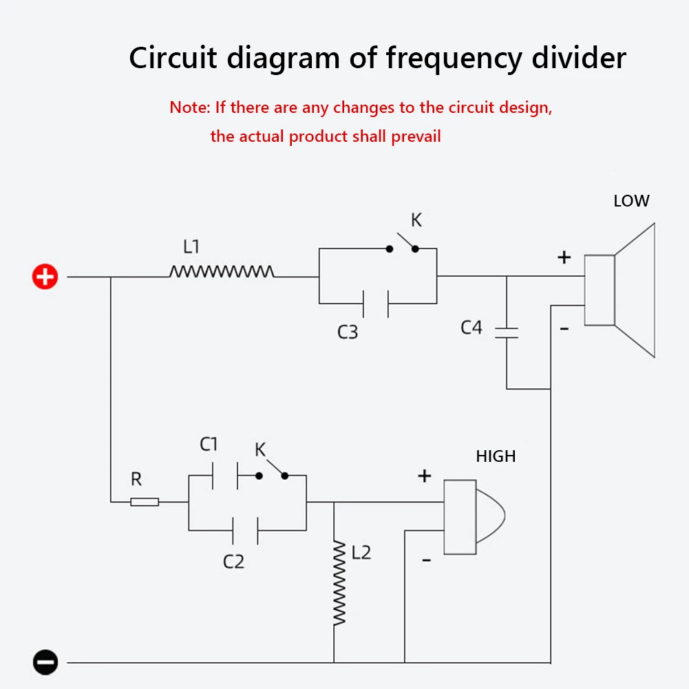 2-Way Speaker Audio Frequency Divider 2500-3000Hz 250W HiFi Crossover Filter Module Home Theater Audio Modification