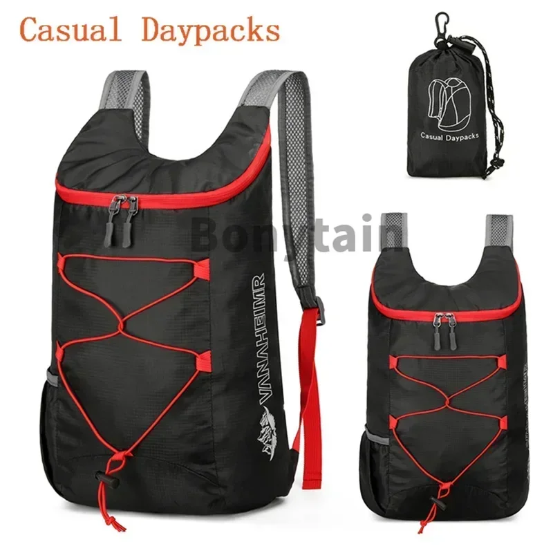 Men Outdoor Packable Backpack Large-capacity Foldable Ultralight Backpack Anti-splash Travel Hiking Daypack Sports Bag for Women