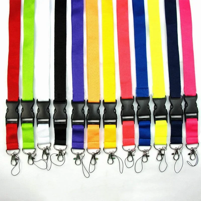 

500pcs Colorful Hanging Neck Strap Lanyard For Mobile Phone ID Name Badge Holder Keys Keychains Rope